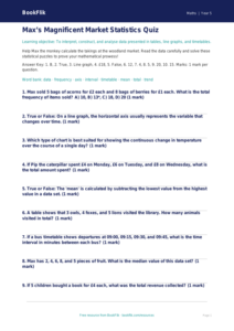 Free Statistics Quiz | Year 5 Greater Depth | BookFlik