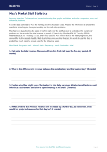 Free Statistics Track Sheet | Year 5 Greater Depth | BookFlik
