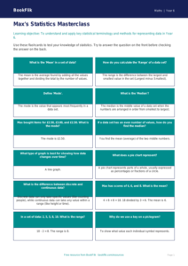 Free Statistics Flashcards | Year 6 Core | BookFlik