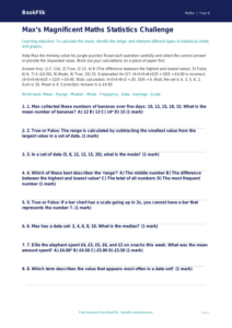 Free Statistics Quiz | Year 6 Core | BookFlik