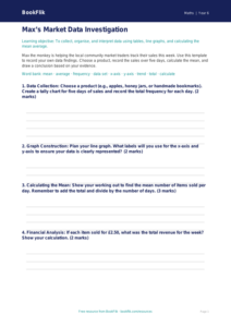 Free Statistics Template | Year 6 Core | BookFlik