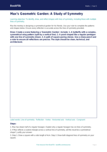 Free Symmetry Drawing Sheet | Year 5 Greater Depth | BookFlik