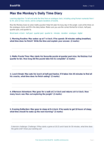 Free Time Template | Year 3 Core | BookFlik