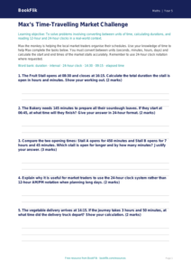 Free Time Activity Sheet | Year 5 Greater Depth | BookFlik