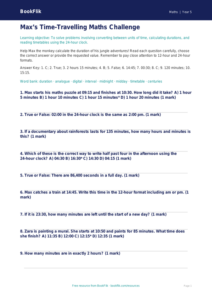 Free Time Quiz | Year 5 Greater Depth | BookFlik