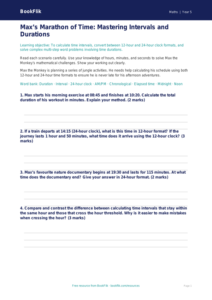 Free Time Worksheet | Year 5 Greater Depth | BookFlik
