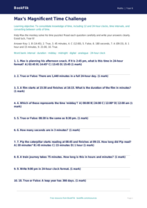 Free Time Quiz | Year 6 Core | BookFlik