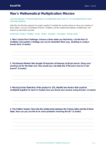 Free Times Tables Template | Year 6 Core | BookFlik