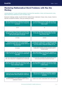 Free Word Problems Flashcards | Year 5 Greater Depth | BookFlik