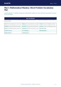 Free Word Problems Word Mat | Year 5 Greater Depth | BookFlik