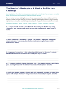 Free Composers Activity Sheet | Year 5 Greater Depth | BookFlik