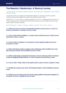 Free Famous Composers Quiz | Year 5 Greater Depth | BookFlik