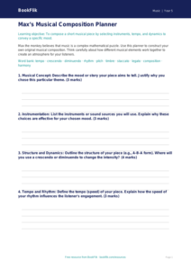 Free Composition Template | Year 5 Greater Depth | BookFlik
