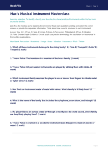 Free Instruments Quiz | Year 5 Greater Depth | BookFlik