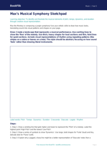 Free Musical Elements Drawing Sheet | Year 5 Greater Depth | BookFlik