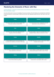 Free Musical Elements Flashcards | Year 5 Greater Depth | BookFlik
