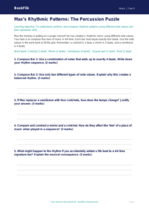 Free Rhythm Activity Sheet | Year 5 Greater Depth | BookFlik