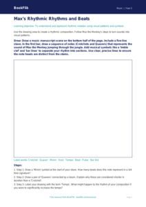 Free Rhythm Drawing Sheet | Year 5 Greater Depth | BookFlik