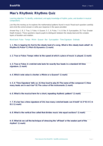 Free Rhythm Quiz | Year 5 Greater Depth | BookFlik