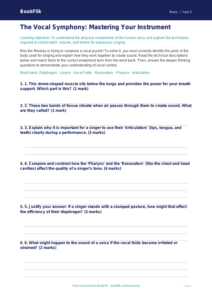 Free Singing Activity Sheet | Year 5 Greater Depth | BookFlik
