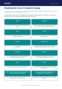Free Singing Flashcards | Year 5 Greater Depth | BookFlik