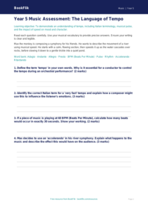 Free Tempo Assessment | Year 5 Greater Depth | BookFlik