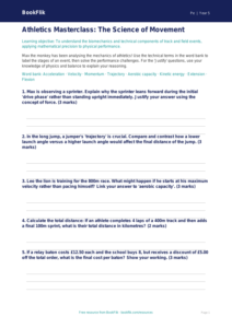Free Athletics Activity Sheet | Year 5 Greater Depth | BookFlik