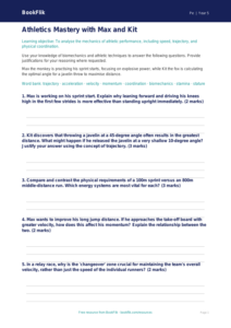 Free Athletics Worksheet | Year 5 Greater Depth | BookFlik
