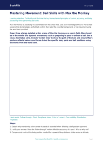 Free Ball Skills Drawing Sheet | Year 5 Greater Depth | BookFlik
