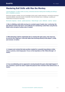 Free Ball Skills Worksheet | Year 5 Greater Depth | BookFlik