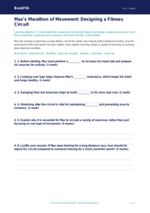 Free Fitness Activity Sheet | Year 5 Greater Depth | BookFlik