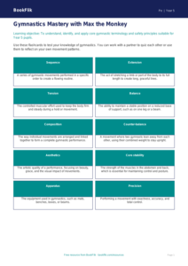 Free Gymnastics Flashcards | Year 5 Greater Depth | BookFlik