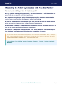 Free Gymnastics Poster | Year 5 Greater Depth | BookFlik