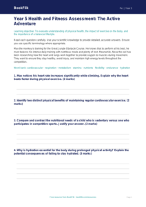 Free Health And Fitness Assessment | Year 5 Greater Depth | BookFlik
