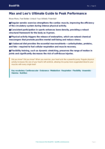 Free Health And Fitness Poster | Year 5 Greater Depth | BookFlik