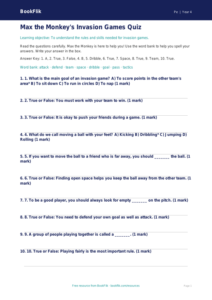 Free Invasion Games Quiz | Year 4 Supported | BookFlik