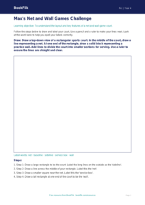 Free Net And Wall Games Drawing Sheet | Year 4 Supported | BookFlik
