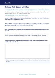 Free Net And Wall Games Worksheet | Year 4 Supported | BookFlik
