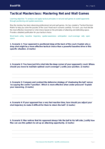 Free Net And Wall Games Activity Sheet | Year 5 Greater Depth | BookFlik
