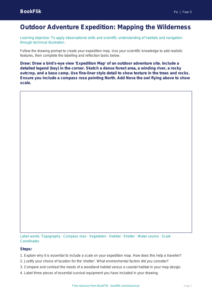 Free Outdoor Adventures Drawing Sheet | Year 5 Greater Depth | BookFlik