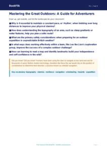 Free Outdoor Adventures Poster | Year 5 Greater Depth | BookFlik
