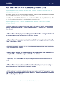 Free Outdoor Adventures Quiz | Year 5 Greater Depth | BookFlik
