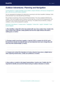 Free Outdoor Adventures Worksheet | Year 5 Greater Depth | BookFlik