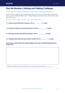Free Striking And Fielding Activity Sheet | Year 4 Supported | BookFlik
