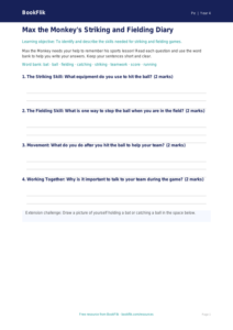 Free Striking And Fielding Template | Year 4 Supported | BookFlik