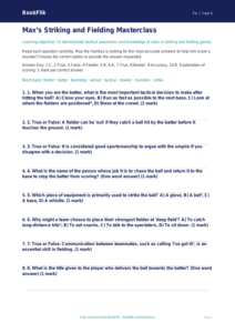 Free Striking And Fielding Quiz | Year 5 Greater Depth | BookFlik