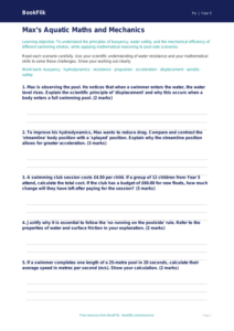 Free Swimming Worksheet | Year 5 Greater Depth | BookFlik