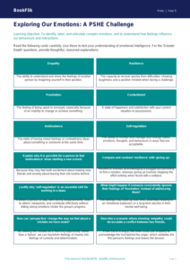 Free Feelings Flashcards | Year 5 Greater Depth | BookFlik
