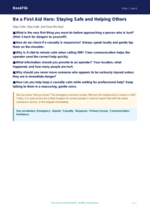 Free First Aid Poster | Year 5 Greater Depth | BookFlik