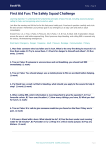 Free First Aid Quiz | Year 5 Greater Depth | BookFlik